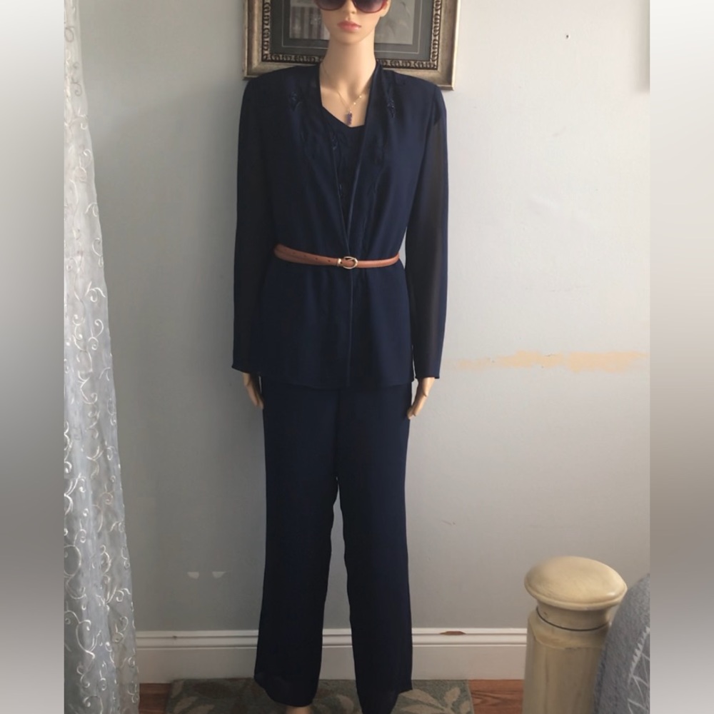 R&M RICHARDS/KAREN KWONG. Jacket, pants & TAN. BUY 2 ITEMS GET 50% ON 3RD ITEM - Picture 1 of 16